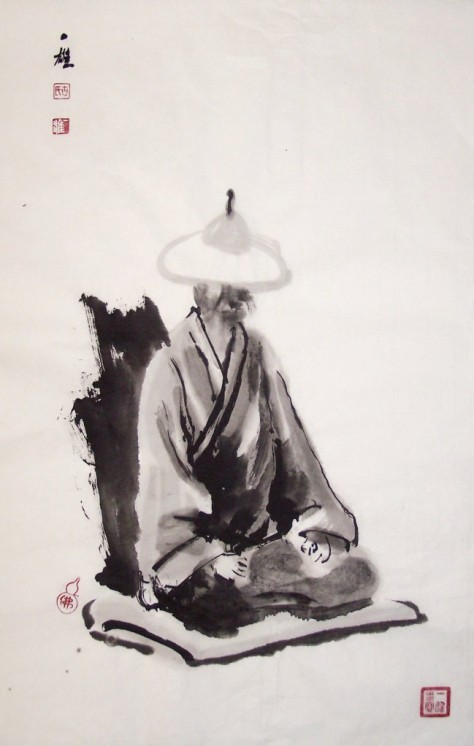 Zen brush painting by Yi-Xiong Gu